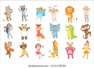 Kids In Animal Costumes Set