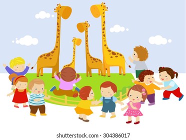kids and animals