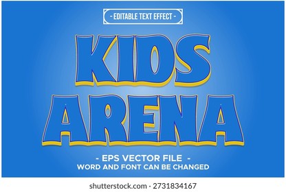 Kids arena Editable Text Effect Vector