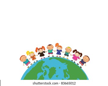 Kids Around World Stock Vector (Royalty Free) 83665012 | Shutterstock