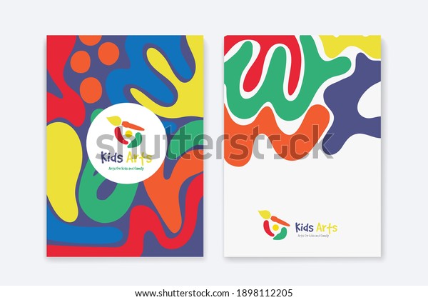 Kids Arts Logo Stationery Vector Cute Stock Vector (Royalty Free ...