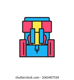 Kids auto chaire vector illustration symbol object. Flat icon style concept design