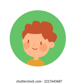 Kids avatar, smiling boy vector