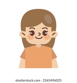 Kids Avatar Vector Illustration Isolated In White. Face Emotions. Multinational User People Portrait. Flat Illustration