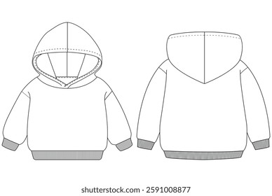 Kids Baby Hoodie Template Vectors design