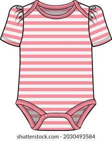 KIDS AND BABY WEAR ROMPER SKETCH VECTOR ILLUSTRATION