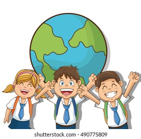 Kids of back to school design