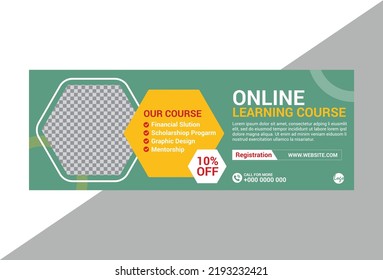 Kids back to school education admission Banner layout template