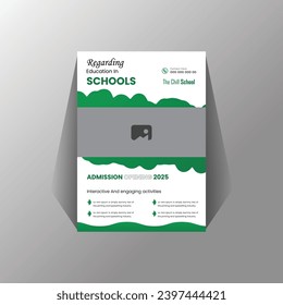 Kids back to school education admission flyer Design Template.