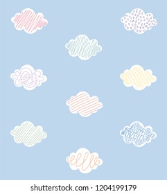 kids background with clouds for boys
