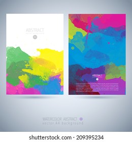 Kids Background Color Fun Watercolor Vector Series Of Bright Multicolored Vector Watercolor Scene Useful For Any Project Where A Platter Of Colour Makes The Difference Watercolor Invite Template Kids