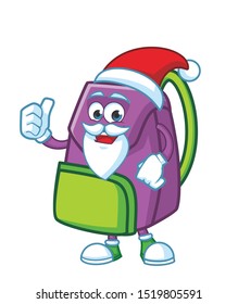kids bag cartoon mascot character design vector
