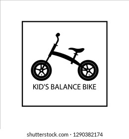 Kid's balance bike.Vector image.