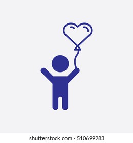 Kids and balloon icon vector design