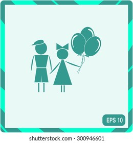 Kids with balloons