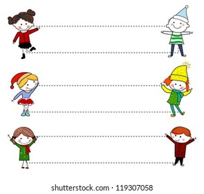  Kids and banner