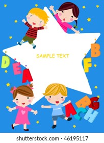 niños y pancartas