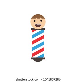 Kids Barber Logo Icon Design