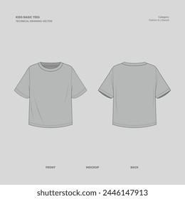 KIDS BASIC BLANK T-SHIRT MOCKUP