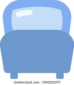 Kids bed, illustration, vector on a white background