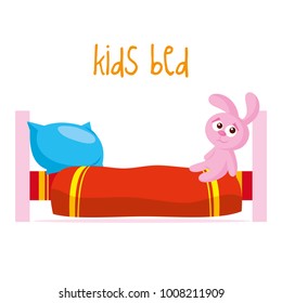 Kids bed Vector illustration