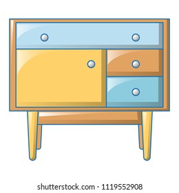 Kids bedside table icon. Cartoon of kids bedside table vector icon for web design isolated on white background