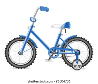 kids bicycle for a boy vector illustration isolated on white background