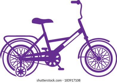 Kids bicycle vector