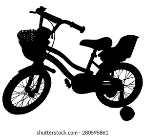 Kids bicycle, vector