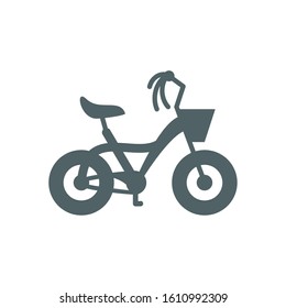 Kids Bike Icon Design, Vehicle Bicycle Cycle Healthy Lifestyle Sport And Leisure Theme Vector Illustration