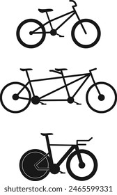 Ilustración del icono del Vector de la bici del tándem de la bici de los niños