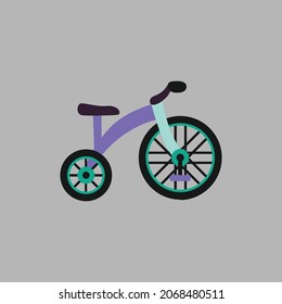 Kids Bike in Vector illustration with flat cartoon style