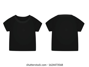 Kids black t shirt. vector illustration