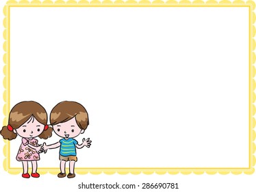 kids with blank border