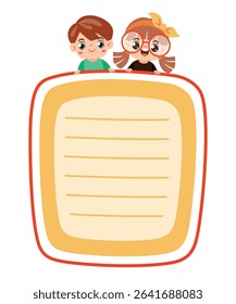 Kids With Blank Note Paper