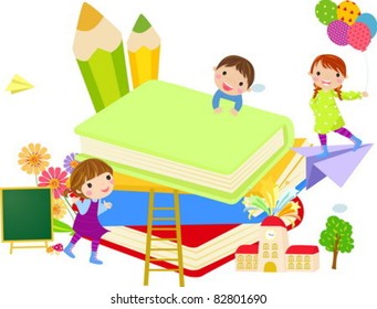  kids and book