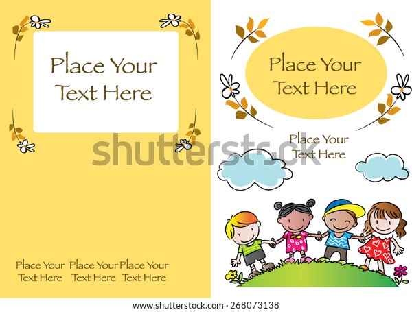 Kids Book Cover Design Stock Vector (Royalty Free) 268073138