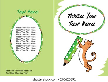 kids book cover design with cat