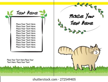 kids book cover design with a cat