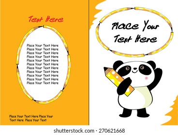 kids book cover design with panda