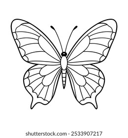 Kids books Coloring on Amazing Butterfly