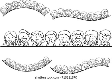 kids with border background