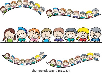 kids with border background