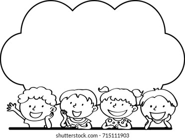 kids with border background