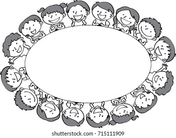 kids with border background