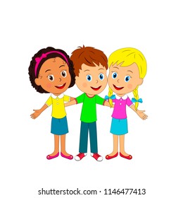 Fun Stick Figure Cartoon Kids Little Stock Illustration 152224154 ...