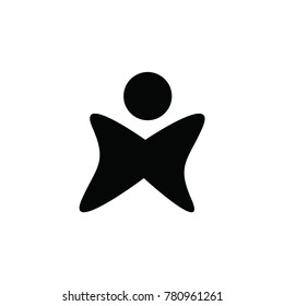 kids butterfly logo vector