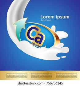 Kids Calcium and Vitamin Vector