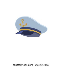 Kids Captain Hat. Cartoon vector illustration