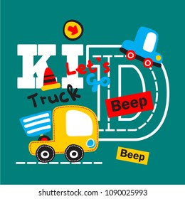 kids car design cartoon,vector illustration
